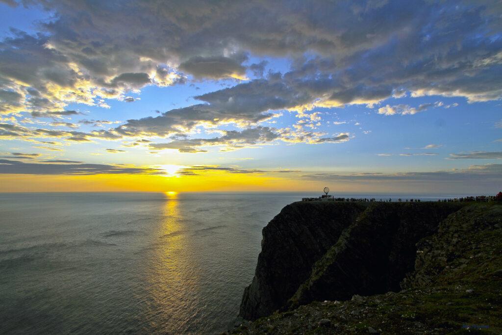 Nordkap bei Sonnenuntergang Norwegen