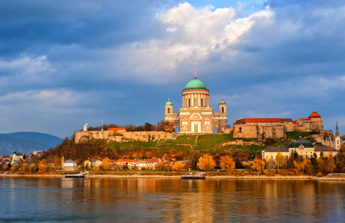 Esztergom Basilica on Danube River, Hungary