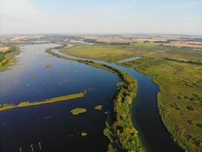 die Peene (Luftaufnahme)