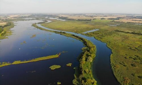 die Peene (Luftaufnahme)
