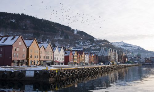 Hurtigruten Bergen im Winter