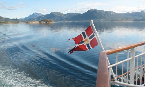 Norwegen-Postschiff-Flagge