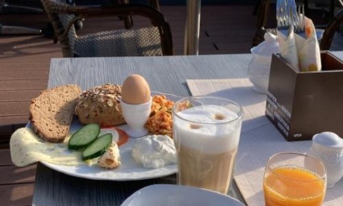 Frühstück am Haffhotel Vorpommern Stettiner Haff 2022