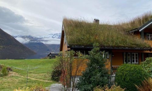 Norwegen Hjorundfjord typischen Bauernhaus