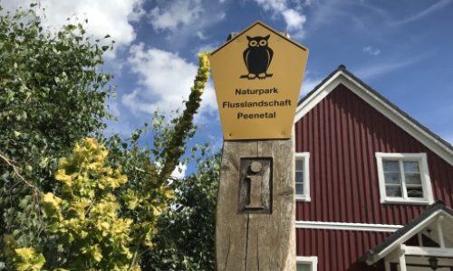 Informationsschild Naturpark Flusslandschaft Peenetal