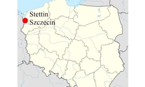 Landkarte mit Stettin
