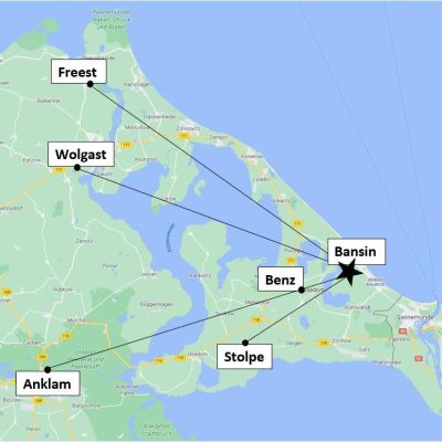 Routenkarte Usedom 2022