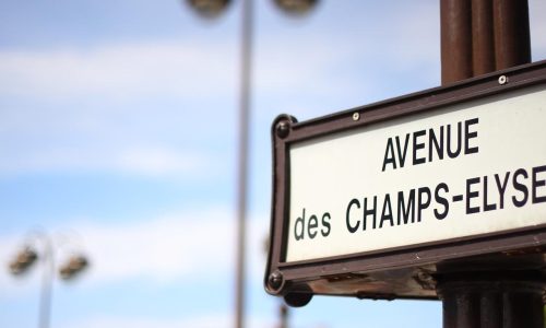 Champs Elysee Paris Straßenschild
