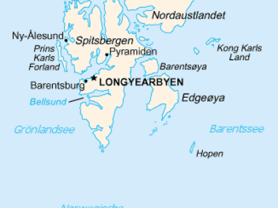 Spitzbergen mit Hurtigruten Karte