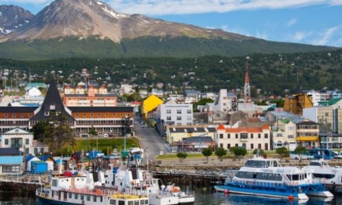 Ushuaia Hafen Antarktis-Reise mit Hurtigruten